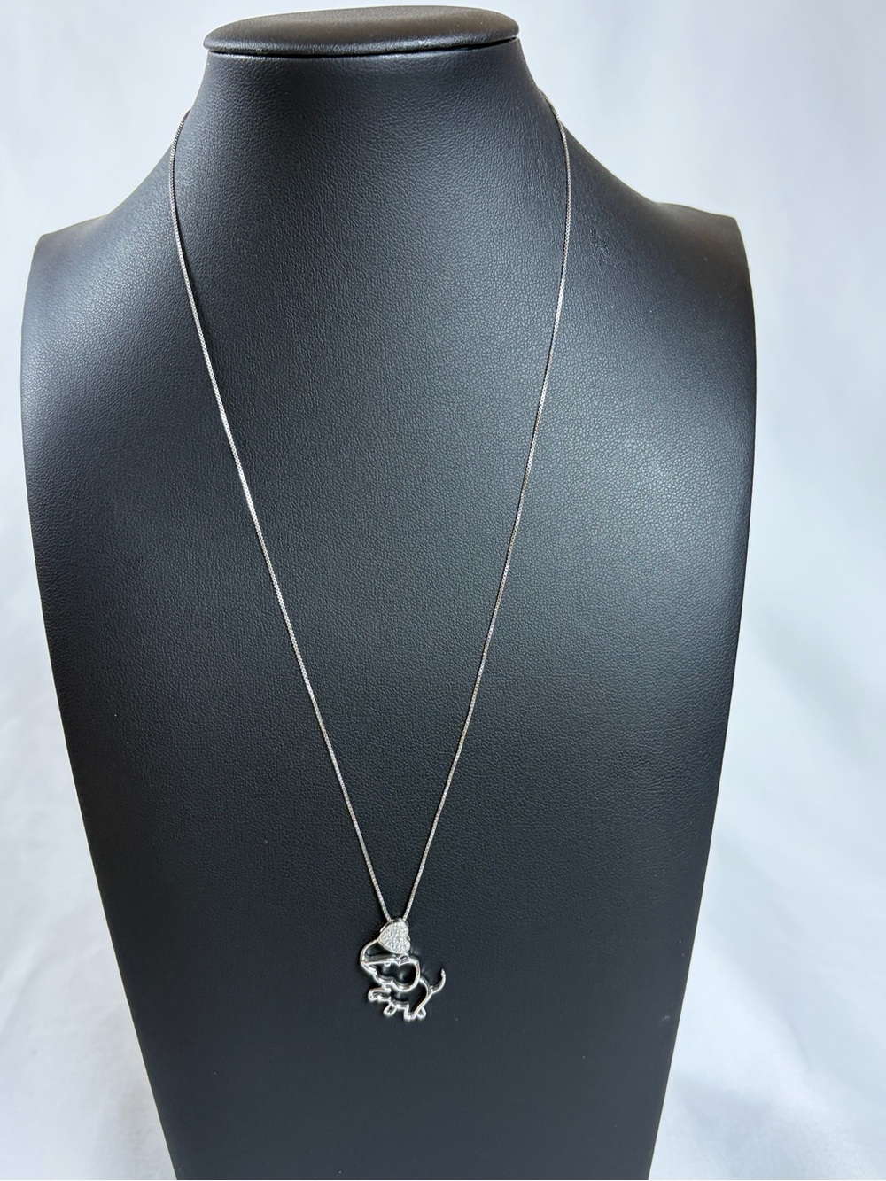 Sterling Silver Elephant Pendant Pave Necklace - Women Jewelry‎